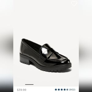 Old Navy Chunky Black Loafers 8 1/2